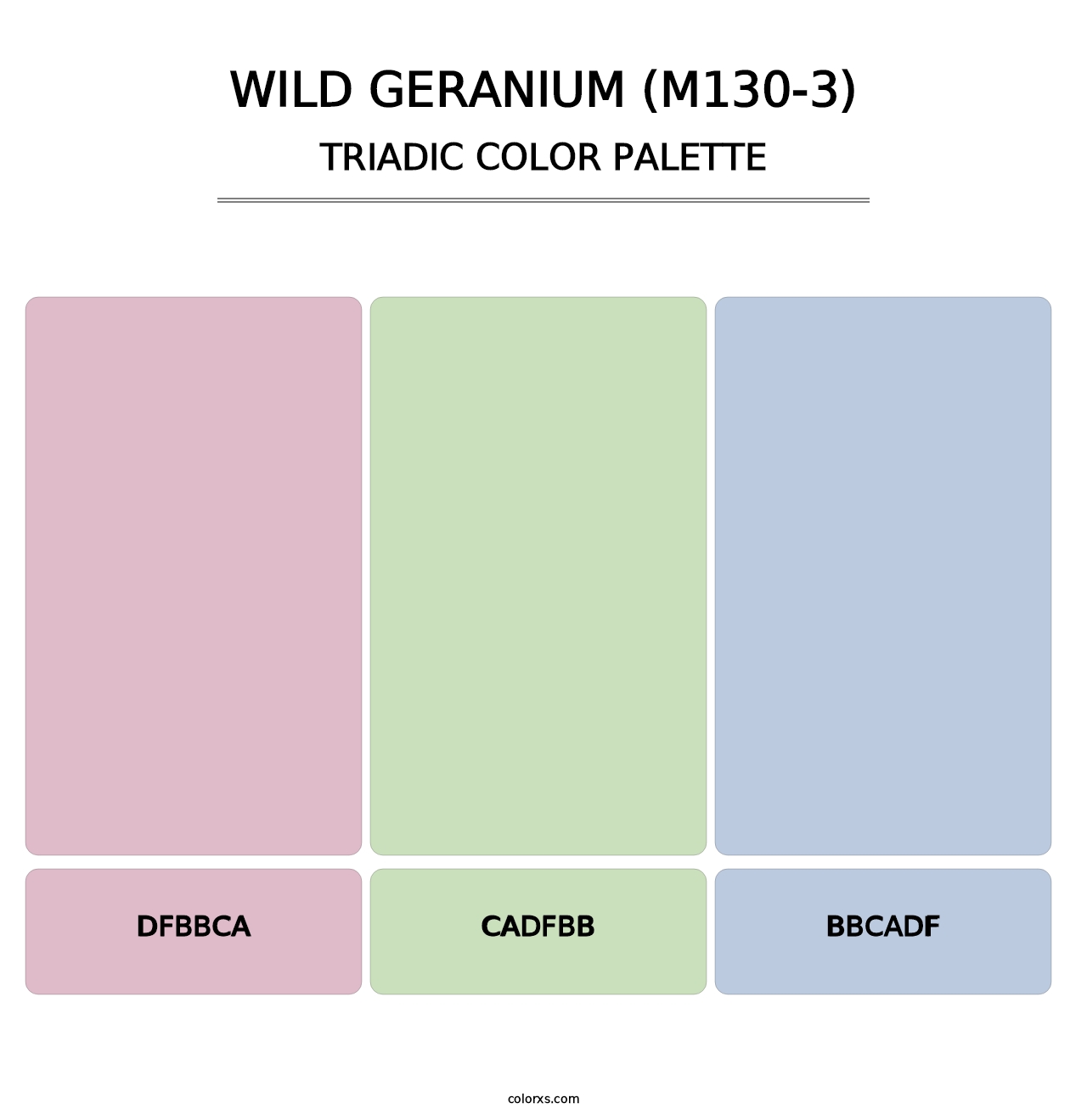 Wild Geranium (M130-3) - Triadic Color Palette