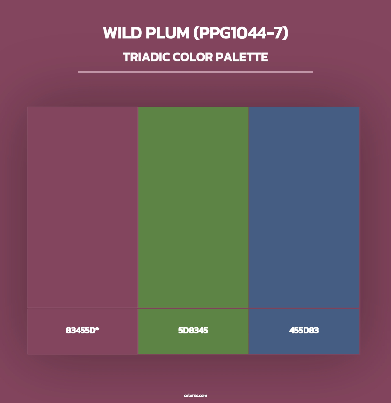 Wild Plum (PPG1044-7) - Triadic Color Palette