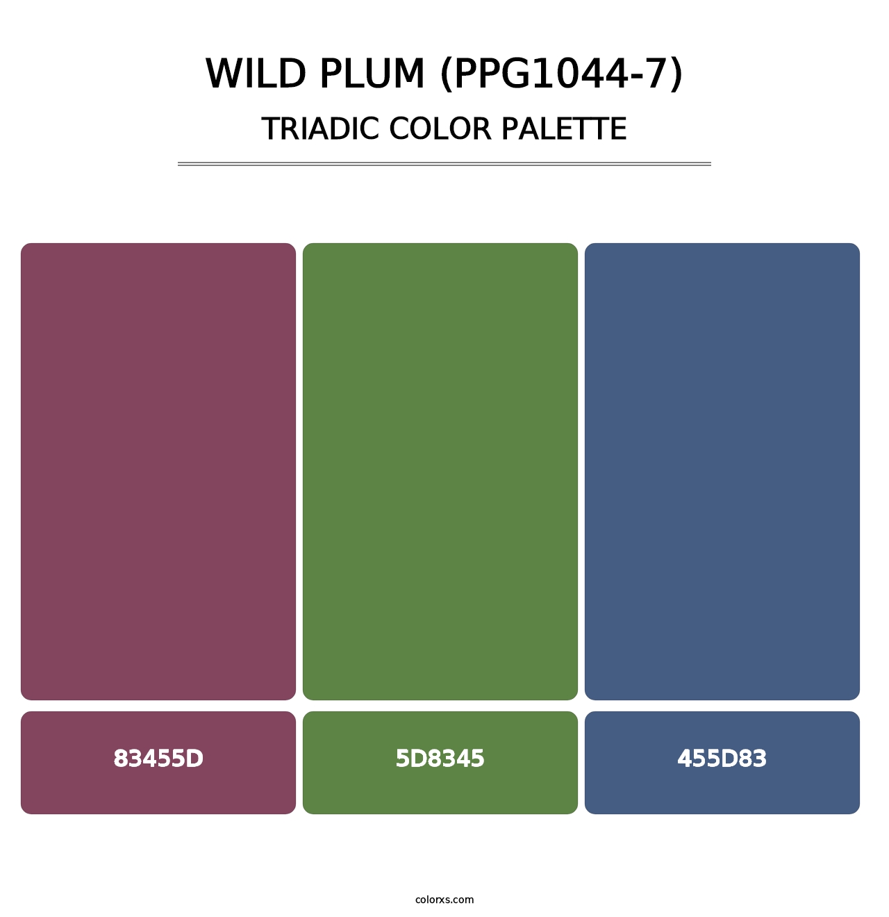 Wild Plum (PPG1044-7) - Triadic Color Palette