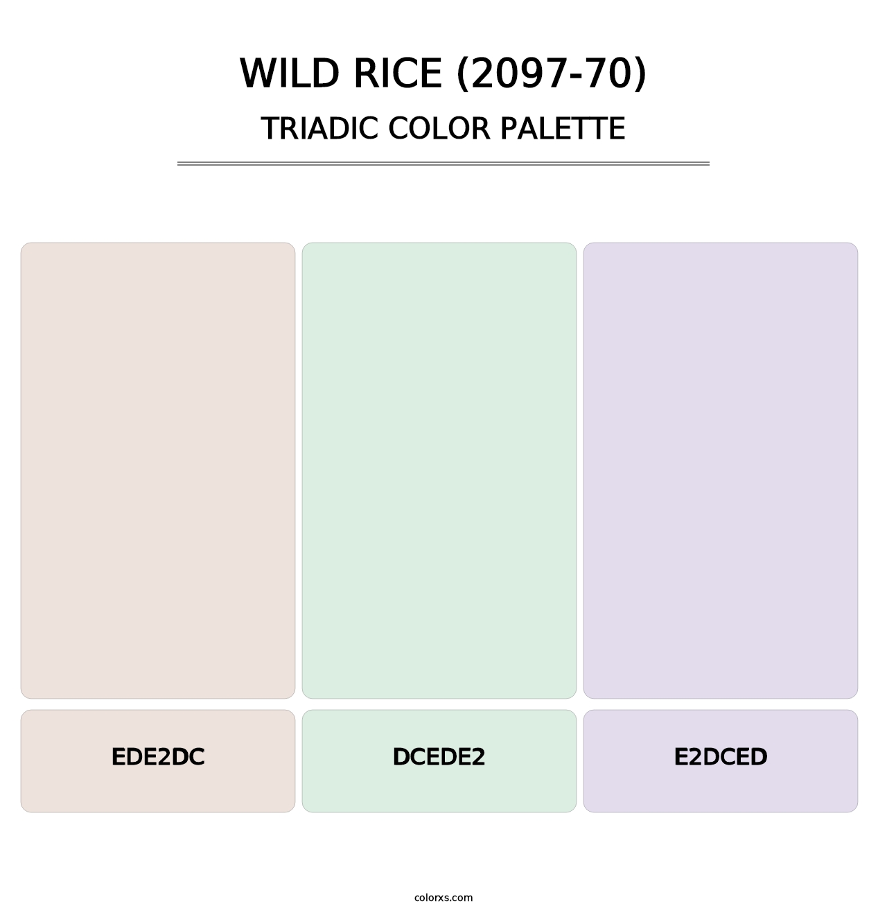 Wild Rice (2097-70) - Triadic Color Palette