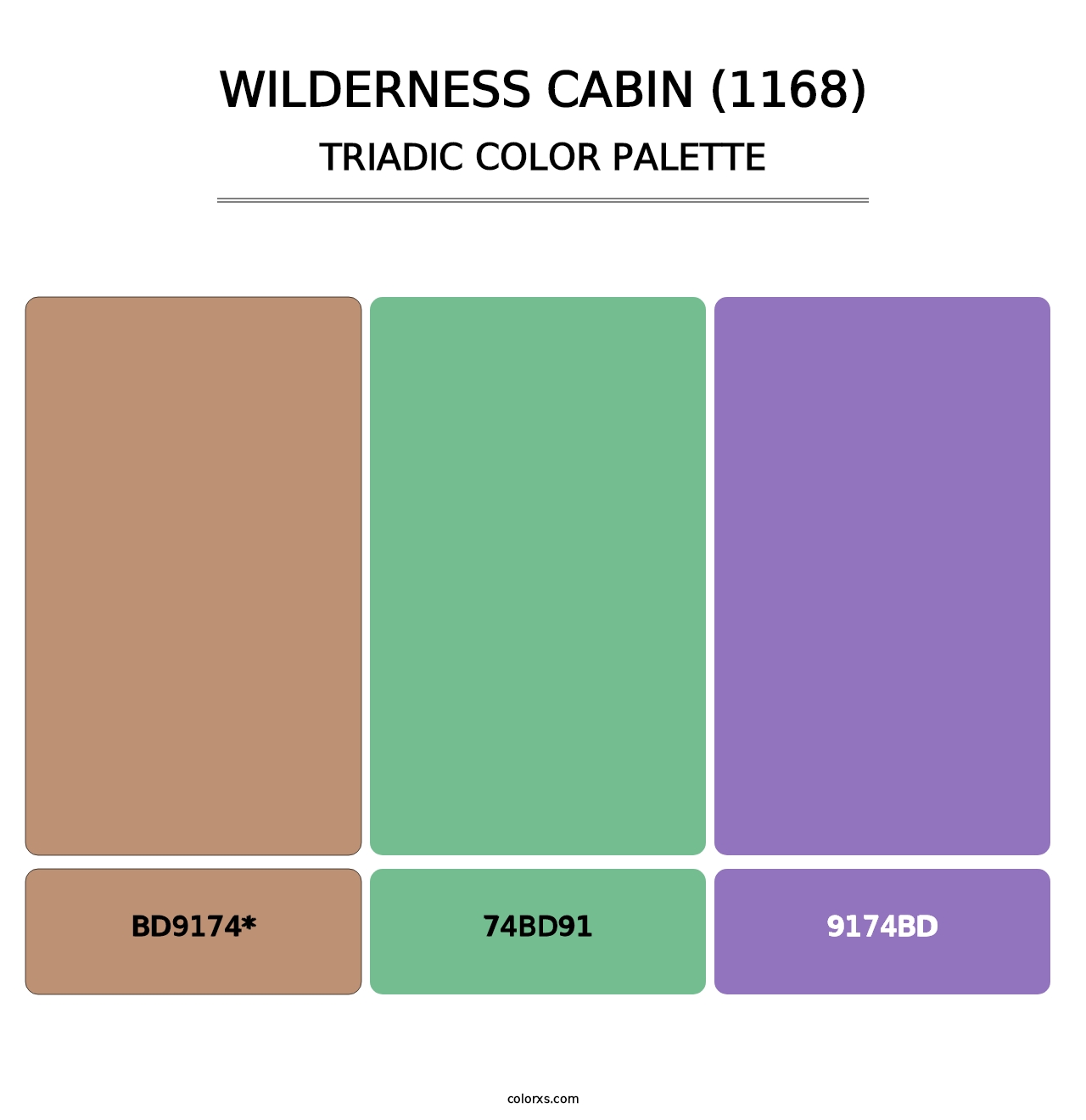 Wilderness Cabin (1168) - Triadic Color Palette