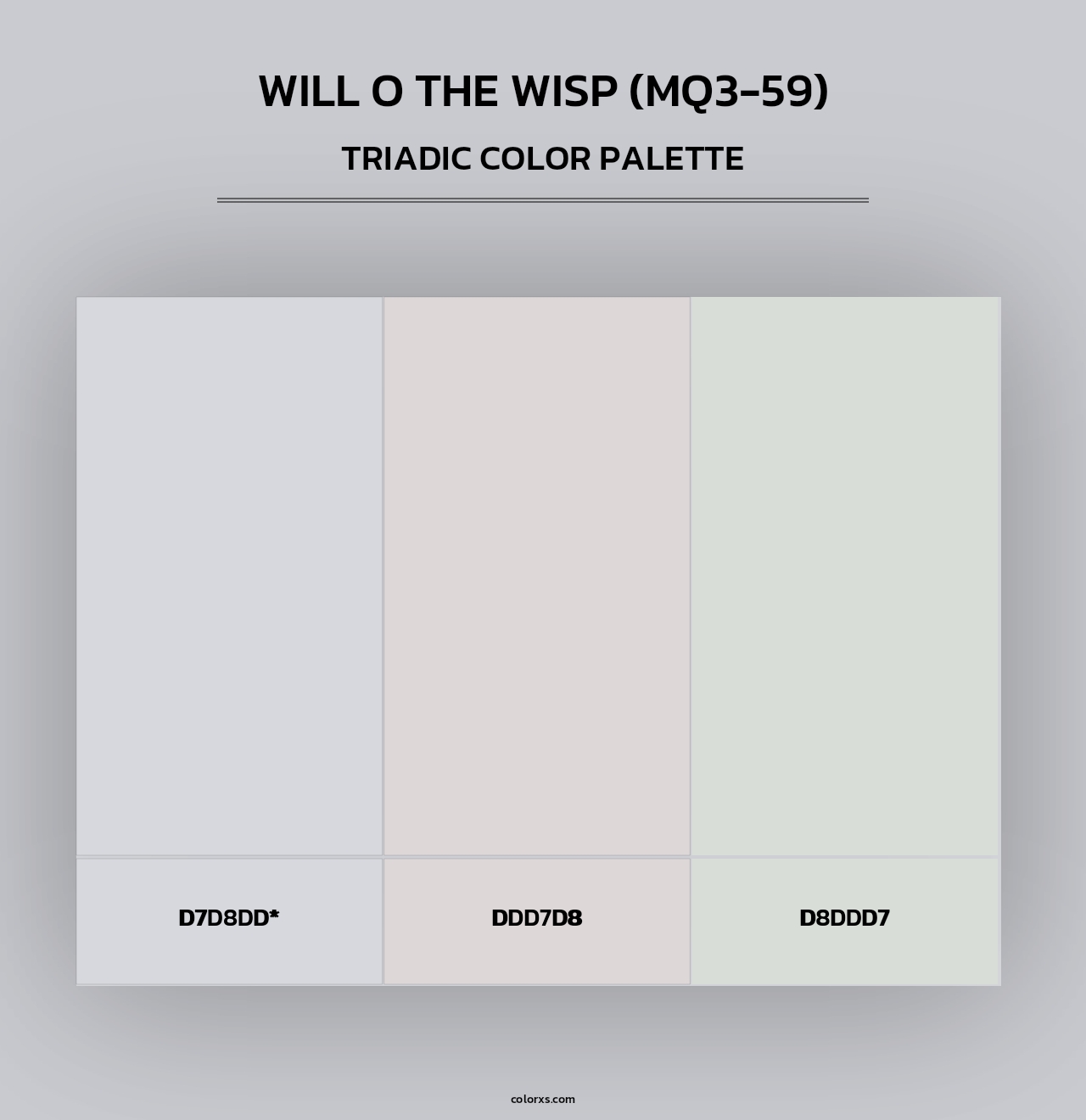 Will O The Wisp (MQ3-59) - Triadic Color Palette