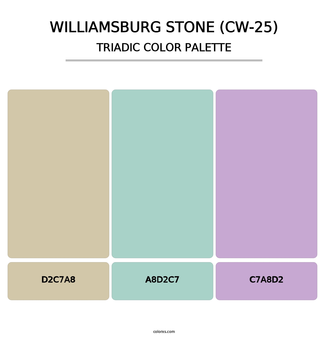 Williamsburg Stone (CW-25) - Triadic Color Palette