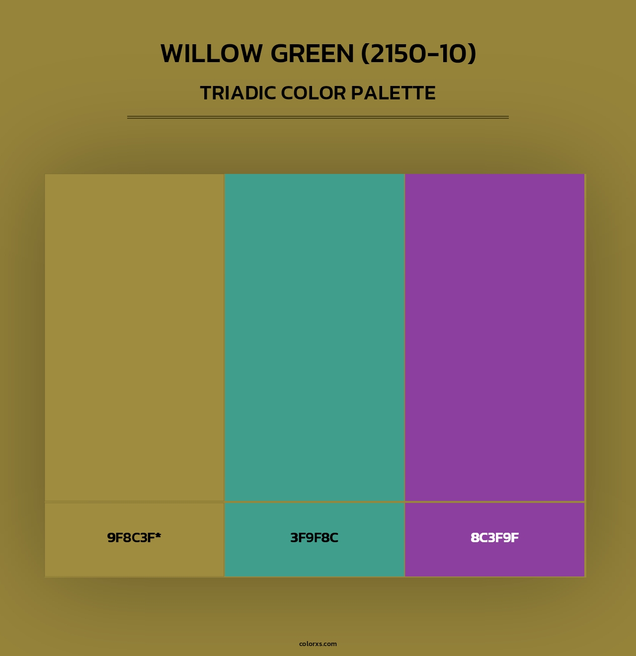 Willow Green (2150-10) - Triadic Color Palette