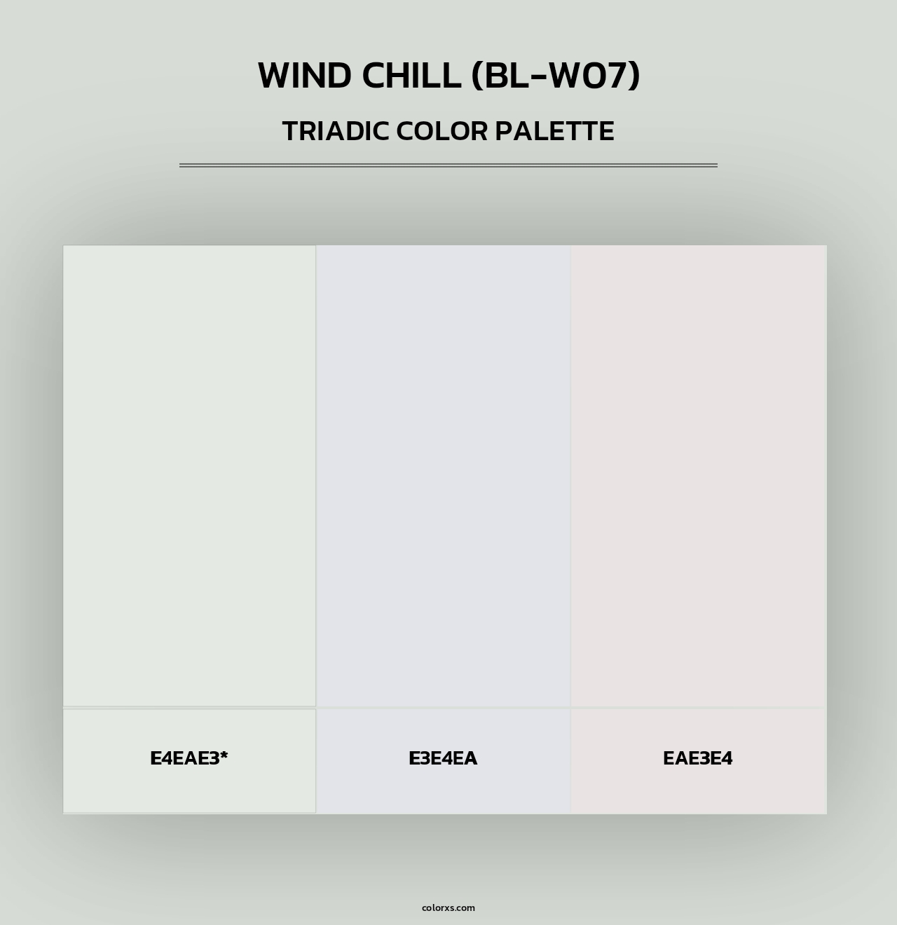 Wind Chill (BL-W07) - Triadic Color Palette