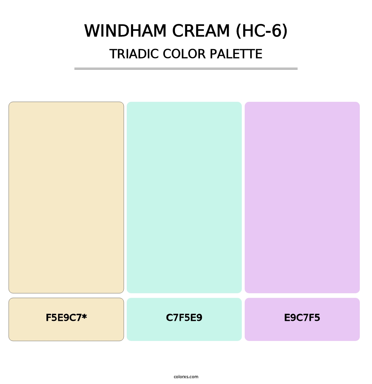 Windham Cream (HC-6) - Triadic Color Palette