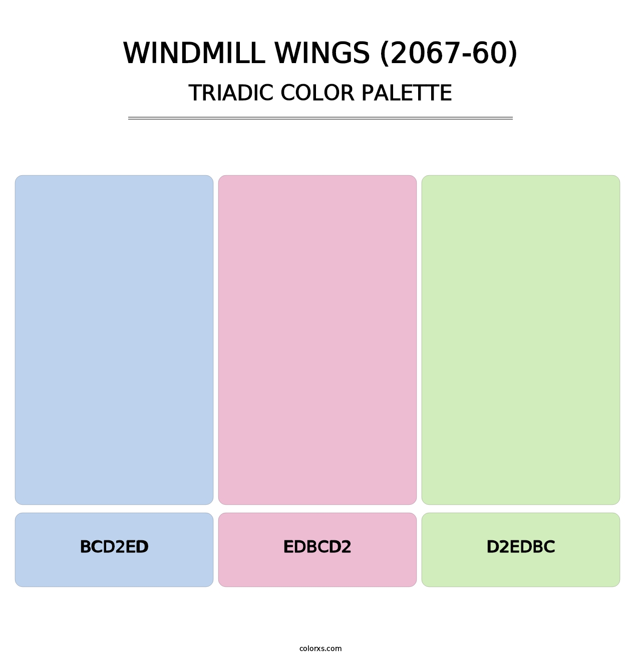 Windmill Wings (2067-60) - Triadic Color Palette