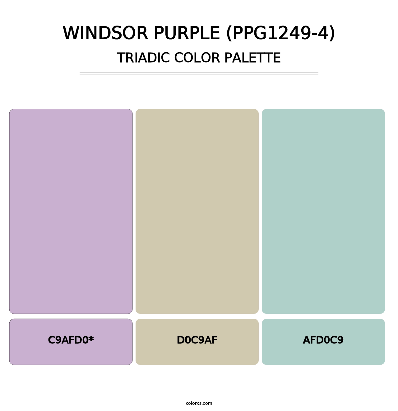 Windsor Purple (PPG1249-4) - Triadic Color Palette