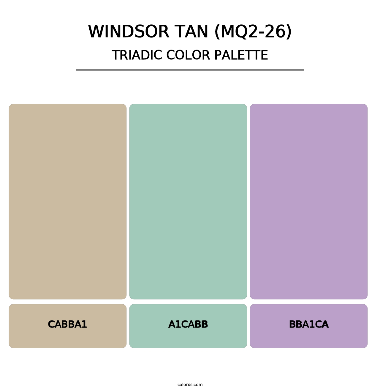 Windsor Tan (MQ2-26) - Triadic Color Palette