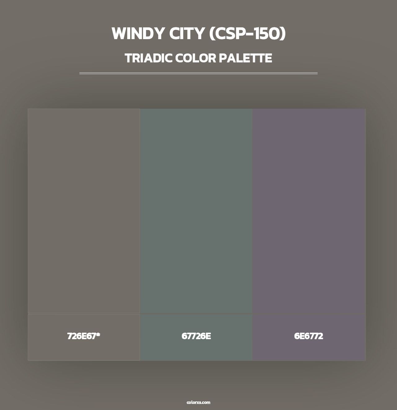 Windy City (CSP-150) - Triadic Color Palette
