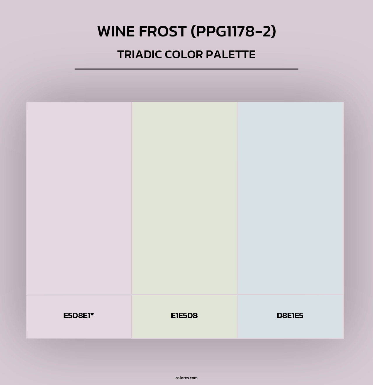 Wine Frost (PPG1178-2) - Triadic Color Palette