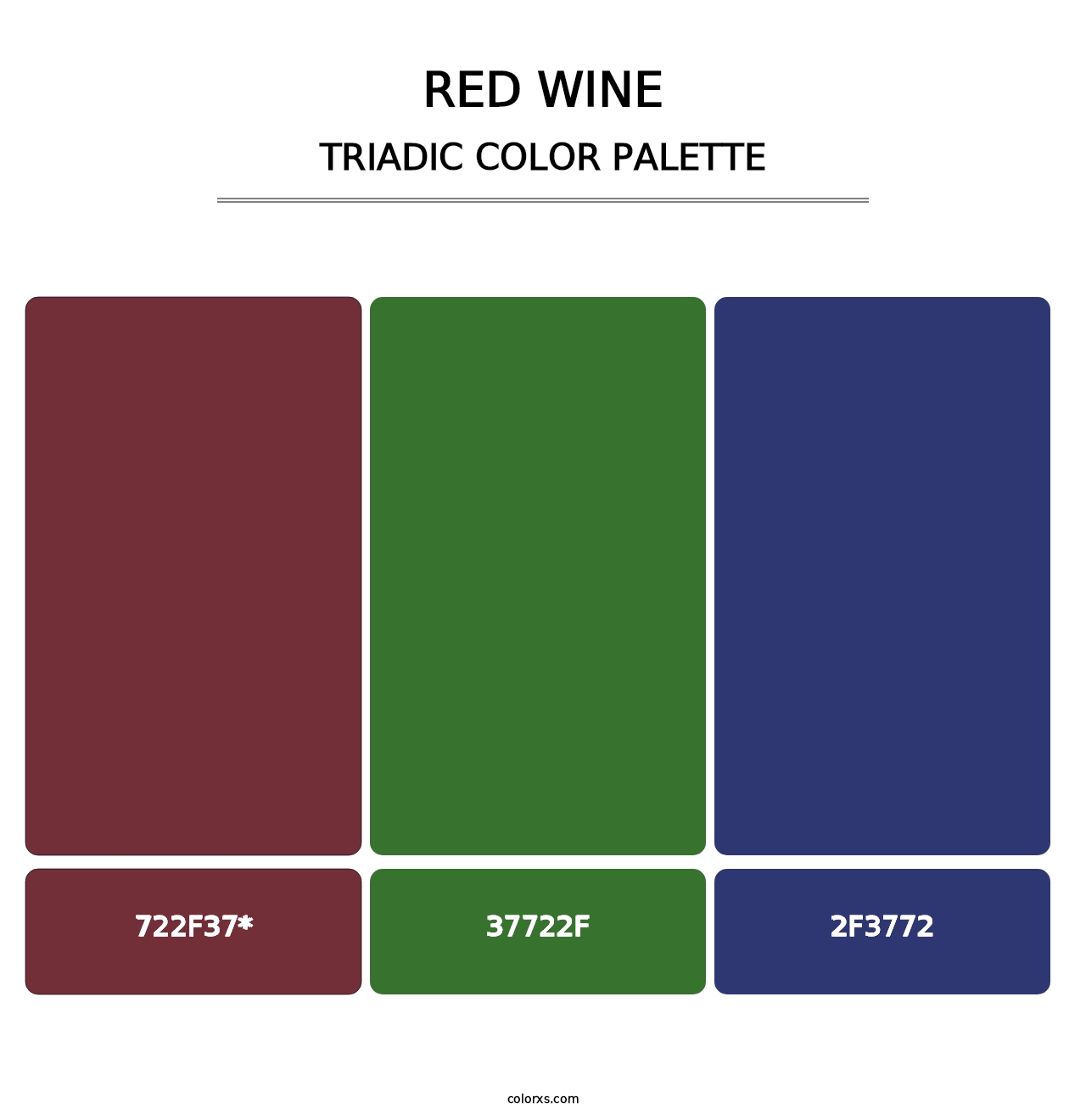 Red Wine - Triadic Color Palette