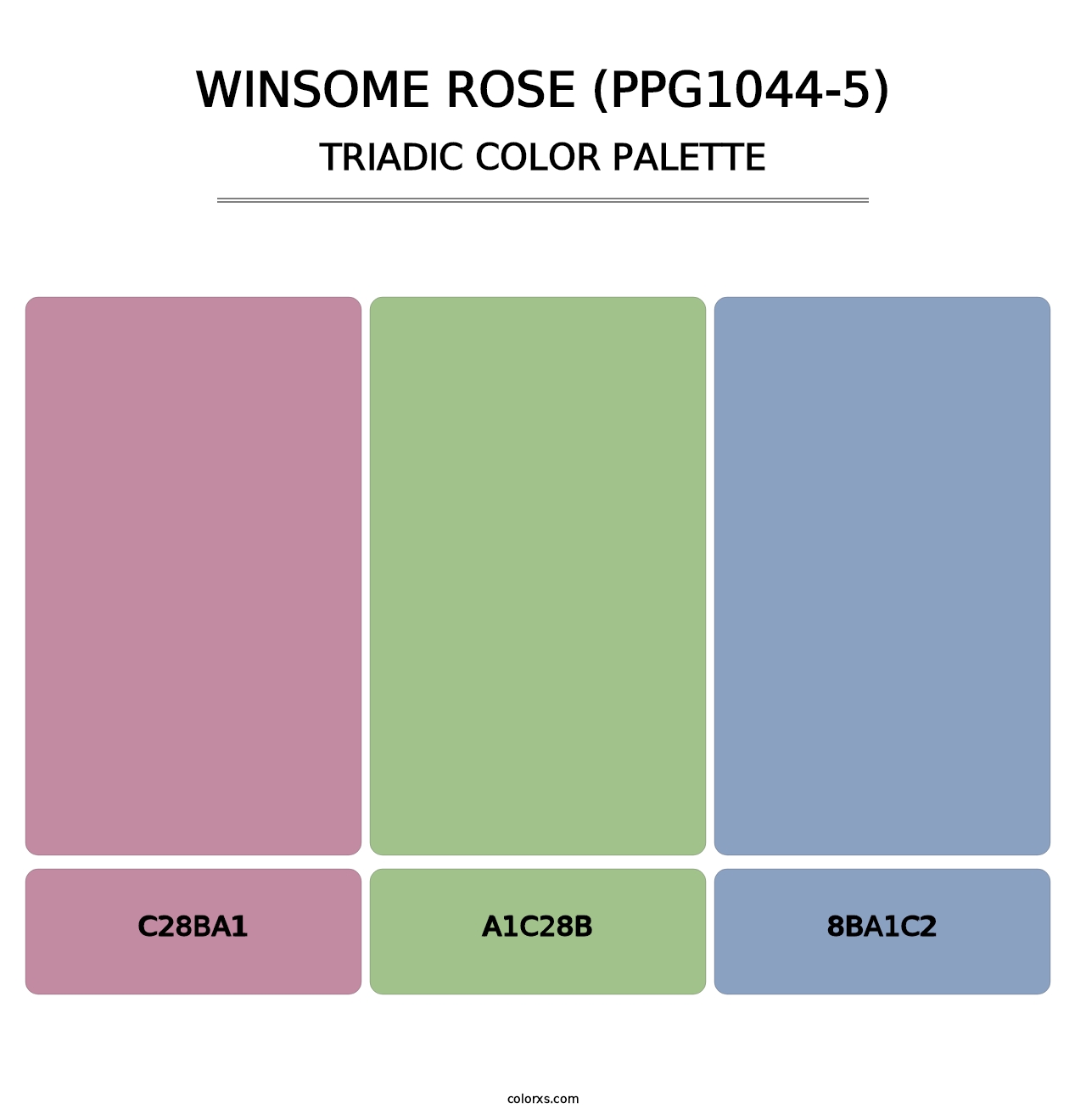 Winsome Rose (PPG1044-5) - Triadic Color Palette