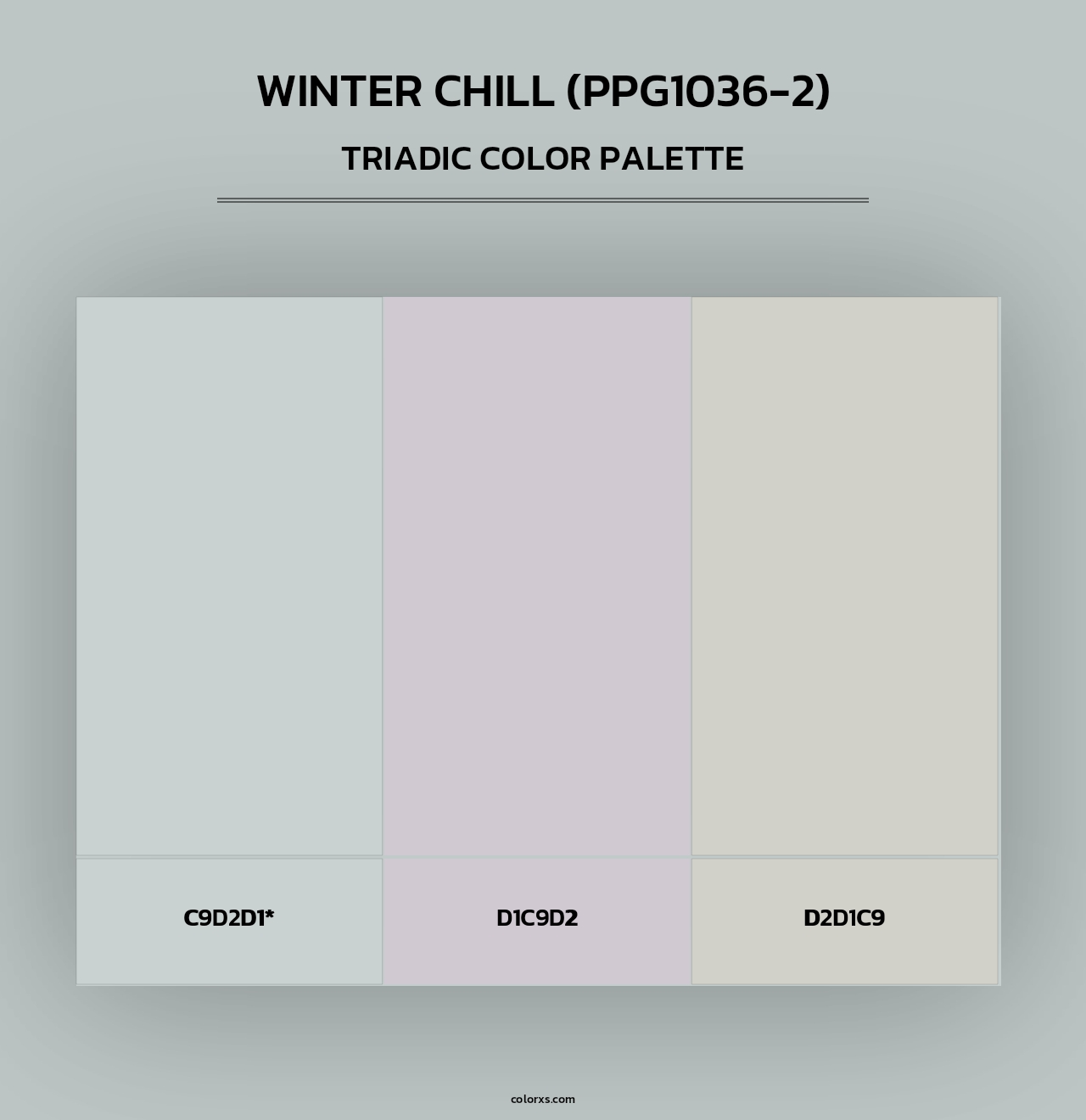 Winter Chill (PPG1036-2) - Triadic Color Palette