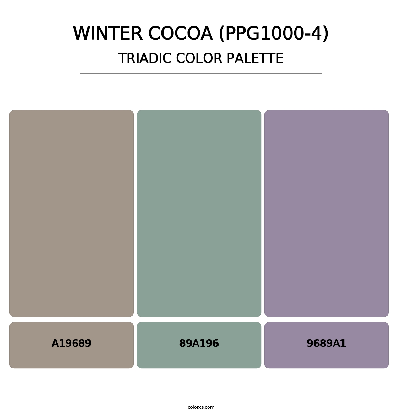 Winter Cocoa (PPG1000-4) - Triadic Color Palette