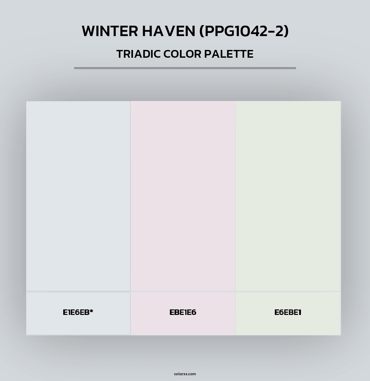 Winter Haven (PPG1042-2) - Triadic Color Palette