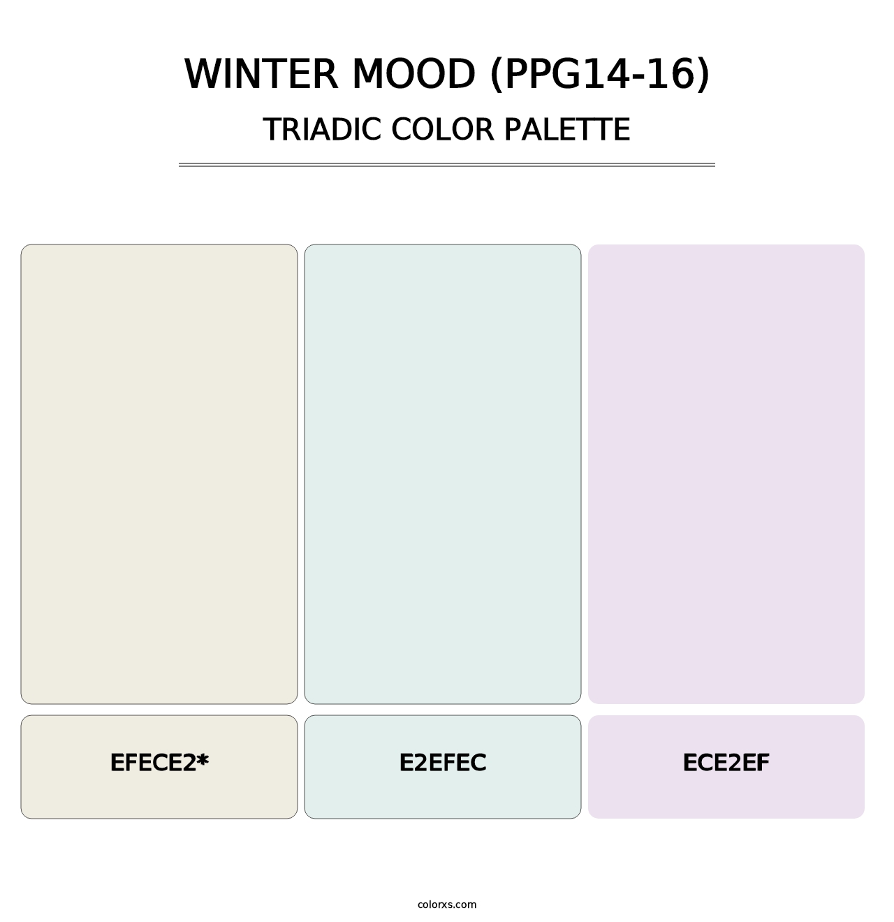 Winter Mood (PPG14-16) - Triadic Color Palette