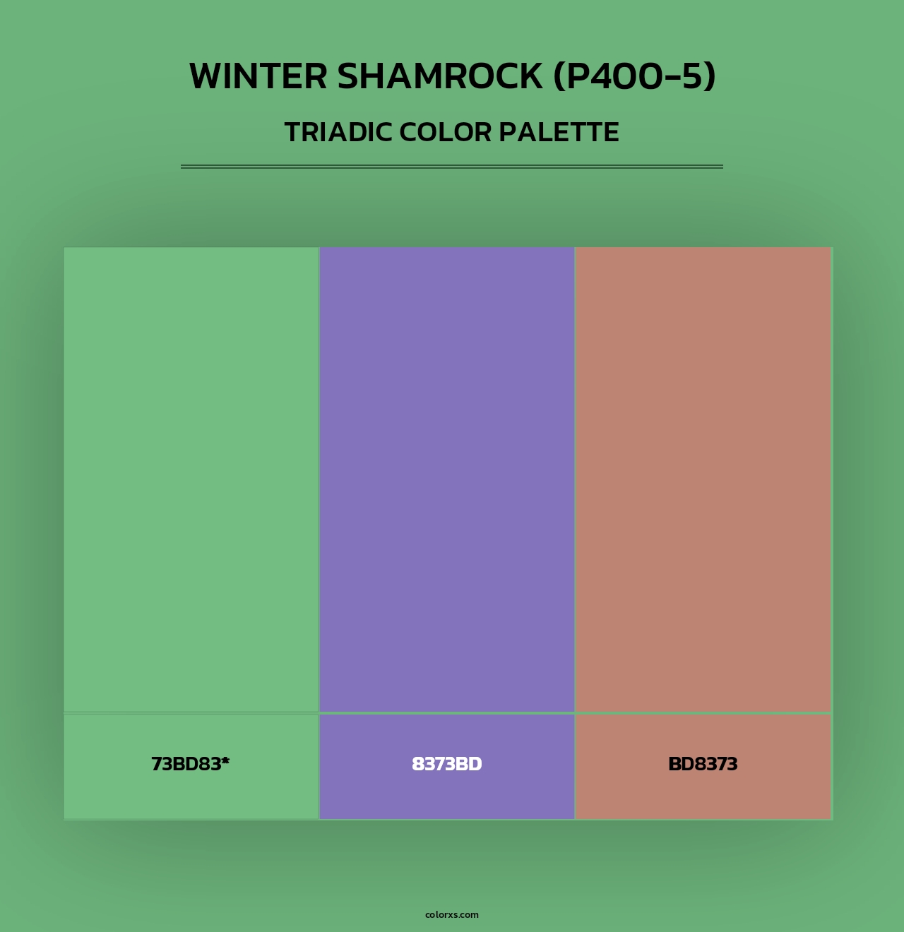 Winter Shamrock (P400-5) - Triadic Color Palette