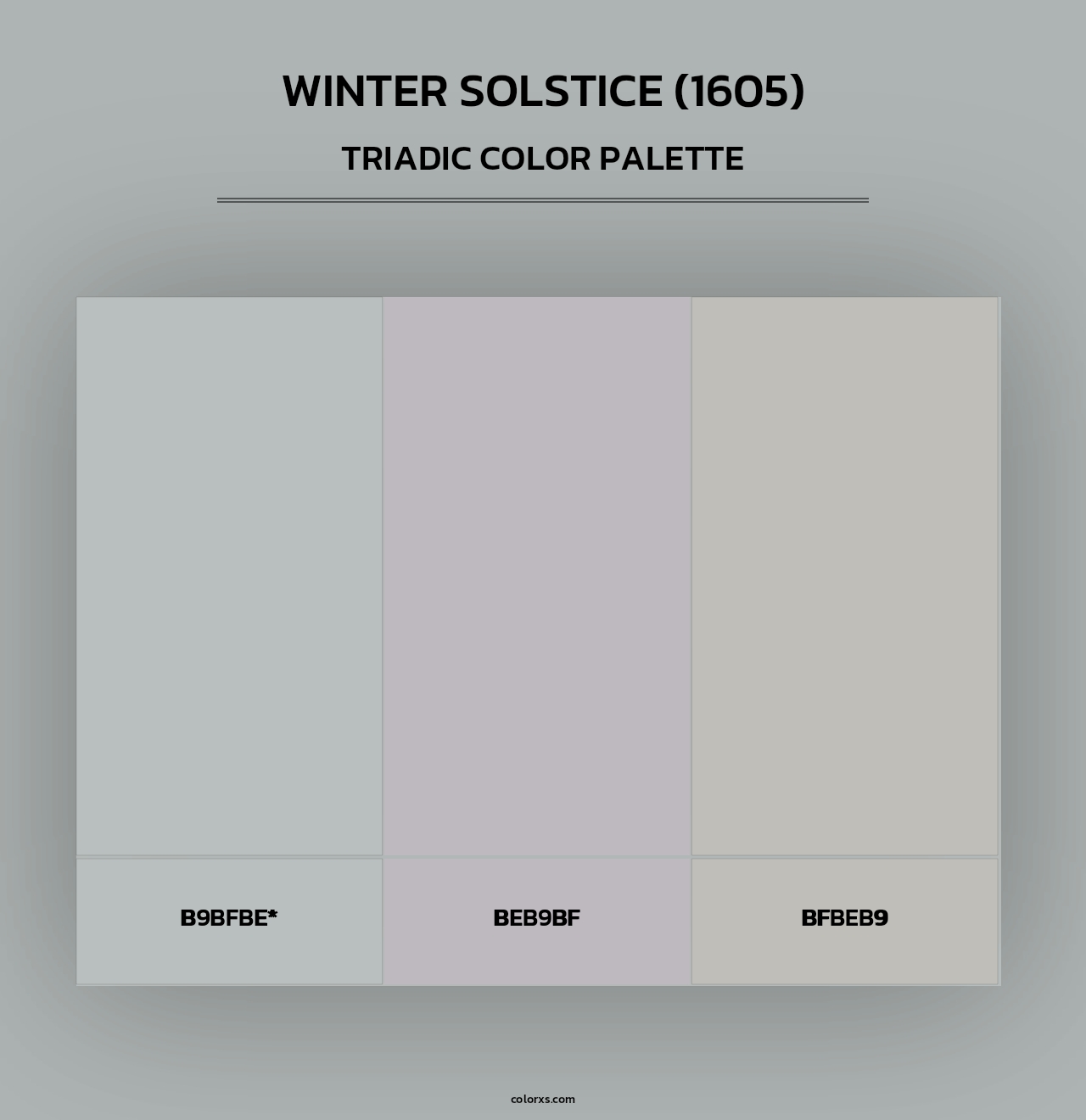 Winter Solstice (1605) - Triadic Color Palette