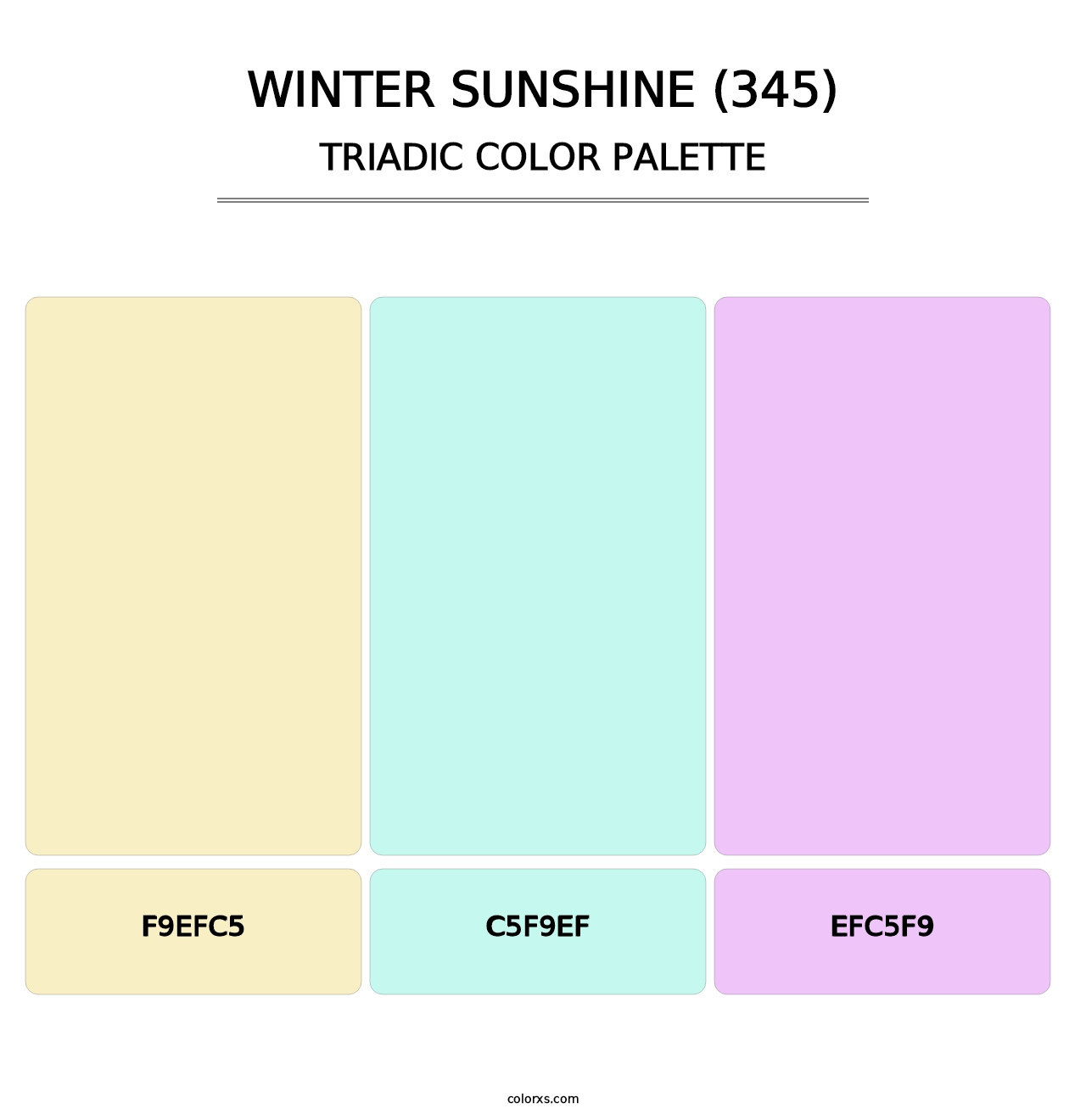 Winter Sunshine (345) - Triadic Color Palette