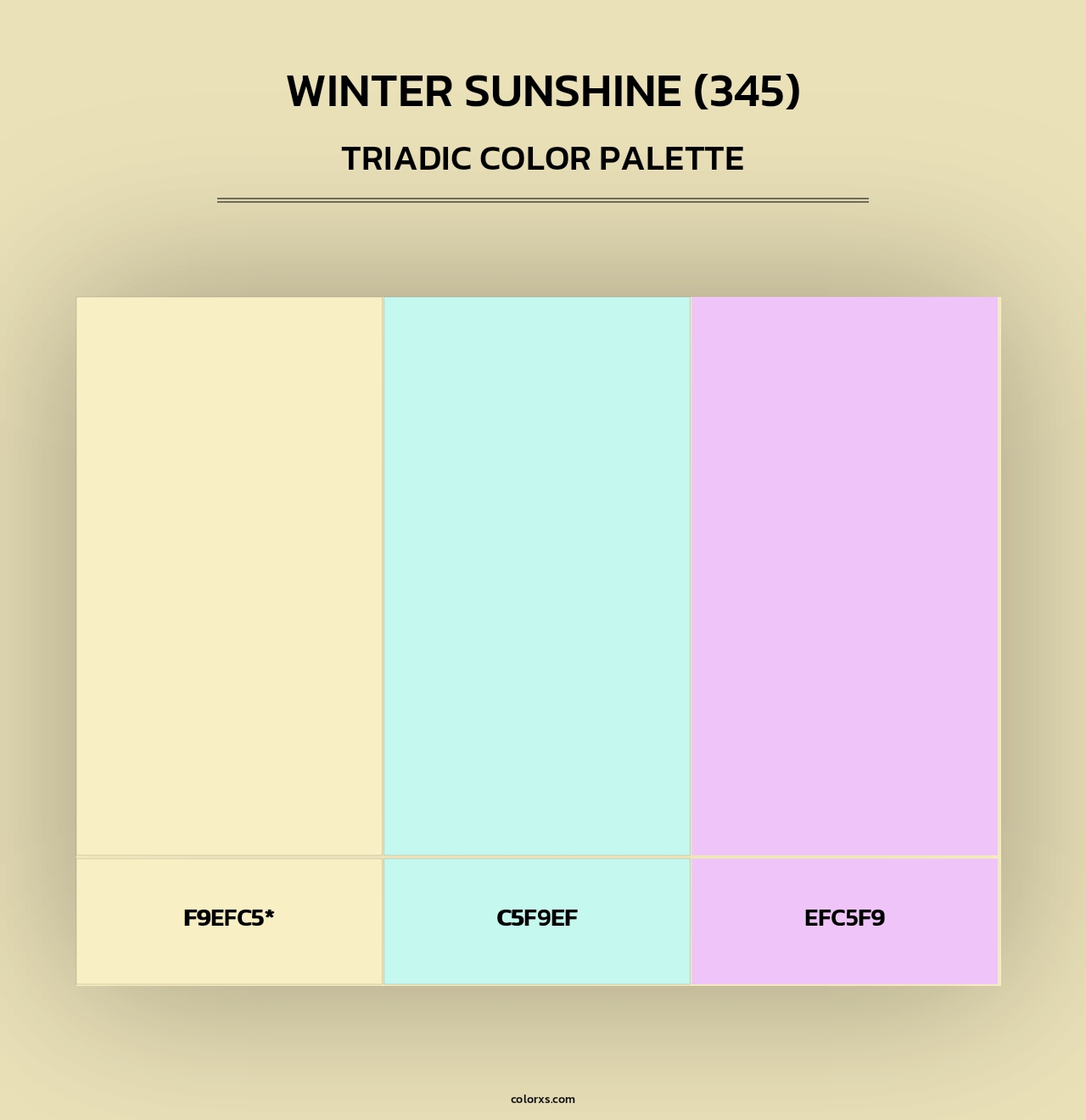 Winter Sunshine (345) - Triadic Color Palette