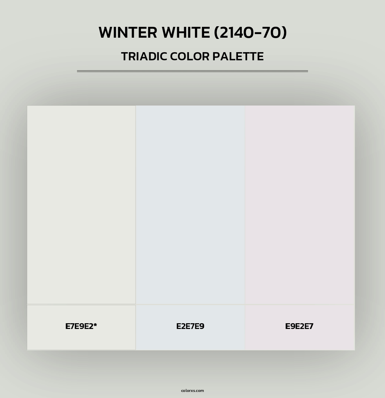 Winter White (2140-70) - Triadic Color Palette