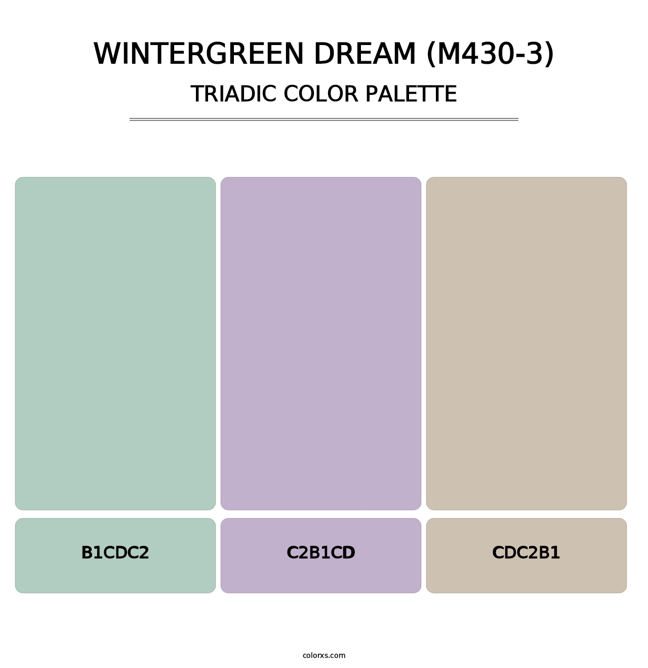 Wintergreen Dream (M430-3) - Triadic Color Palette