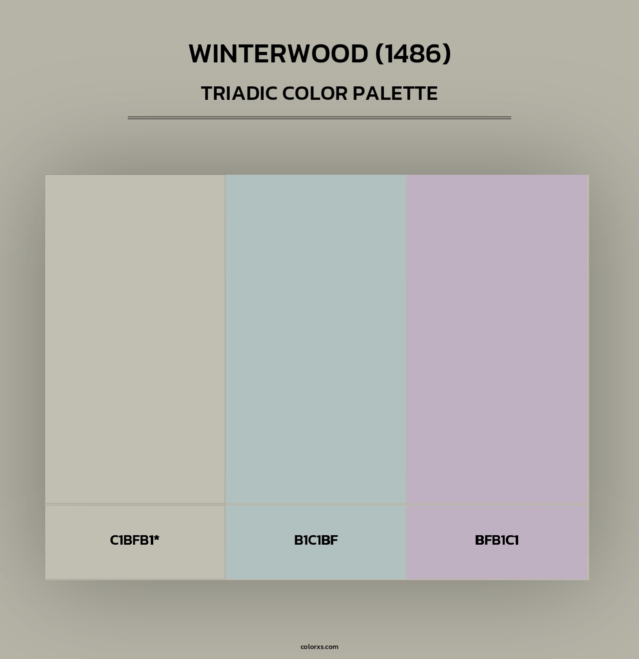 Winterwood (1486) - Triadic Color Palette