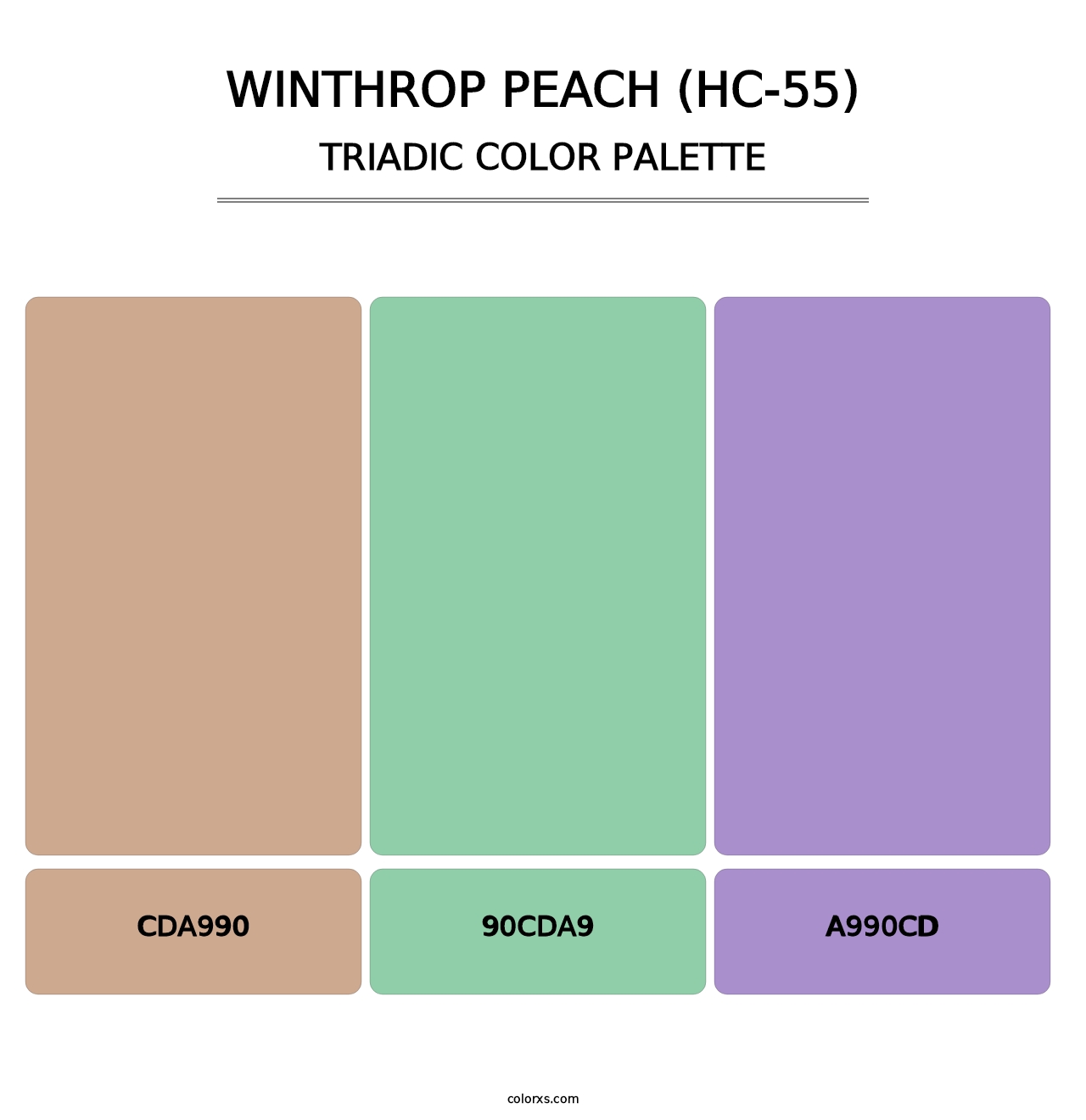 Winthrop Peach (HC-55) - Triadic Color Palette