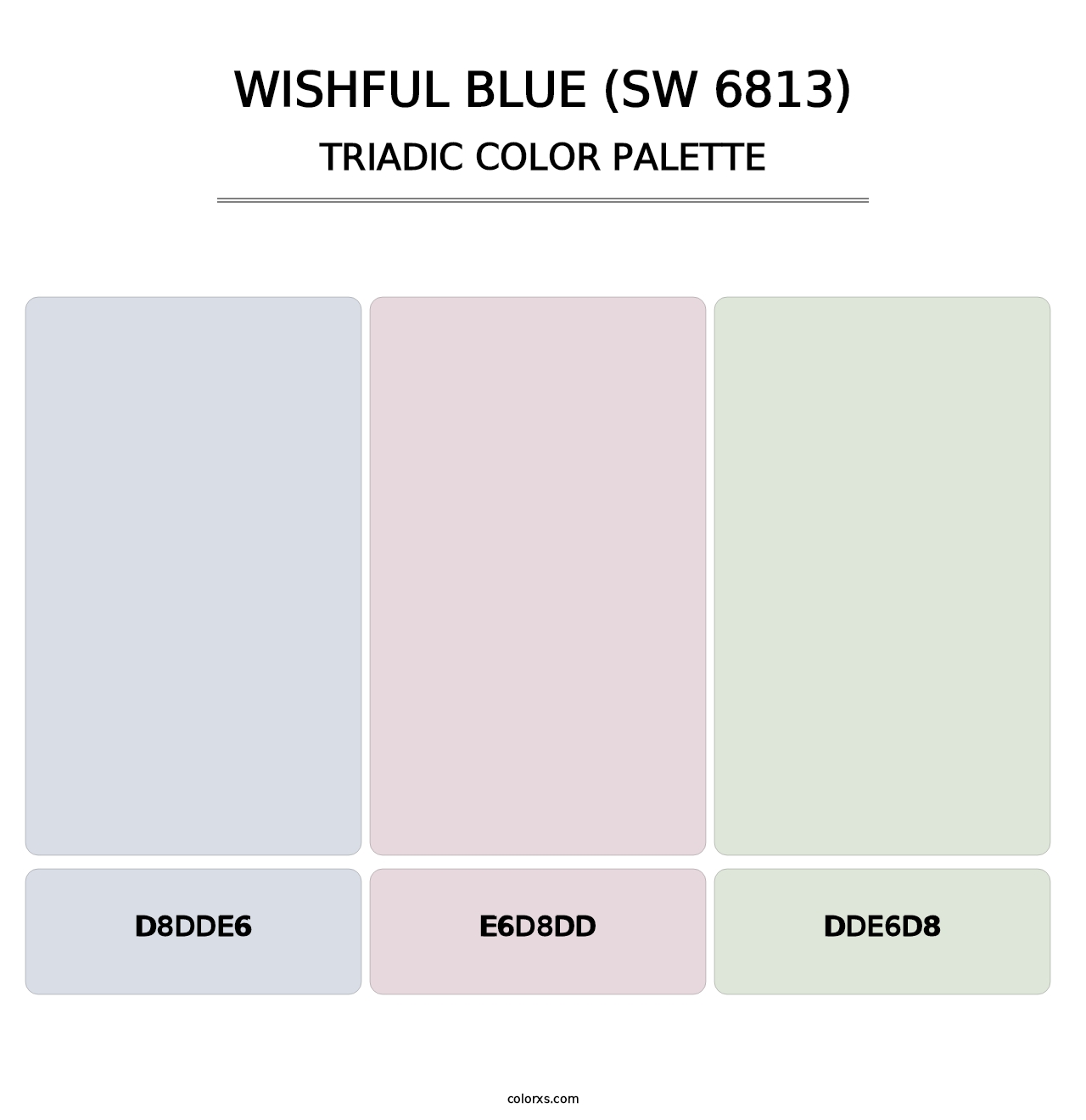 Wishful Blue (SW 6813) - Triadic Color Palette