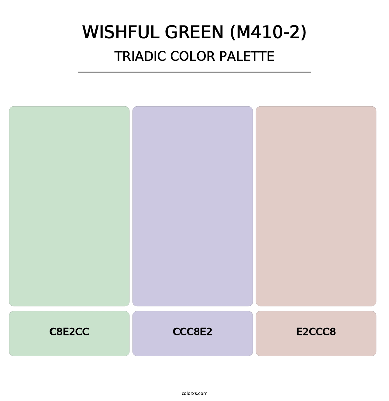 Wishful Green (M410-2) - Triadic Color Palette