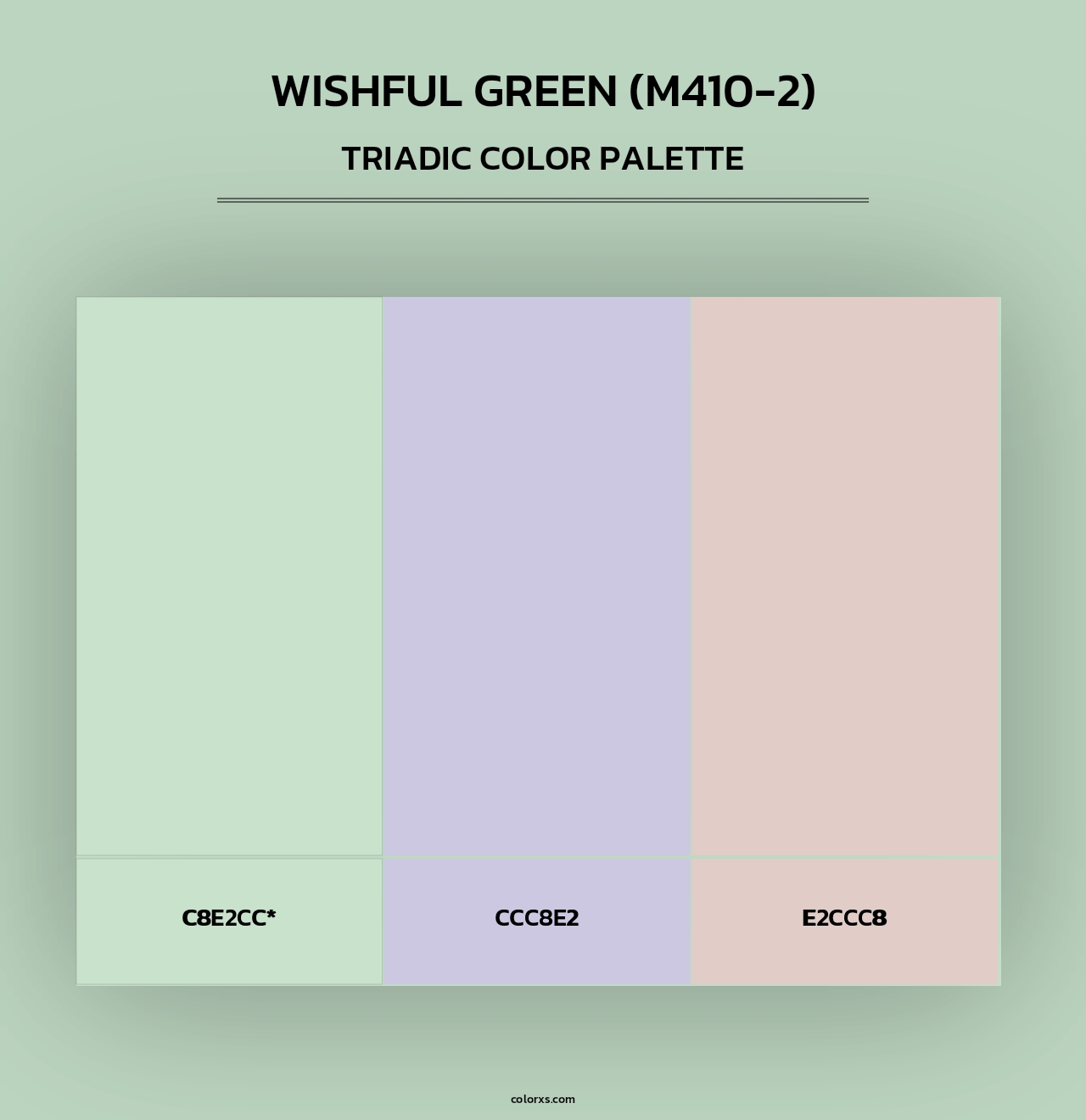 Wishful Green (M410-2) - Triadic Color Palette
