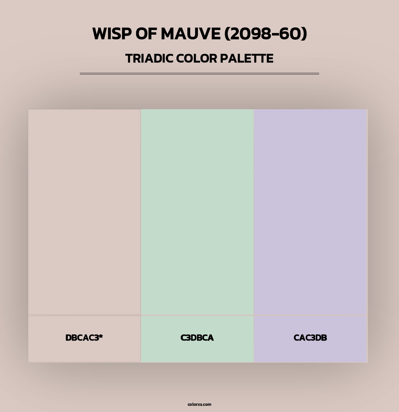 Wisp of Mauve (2098-60) - Triadic Color Palette
