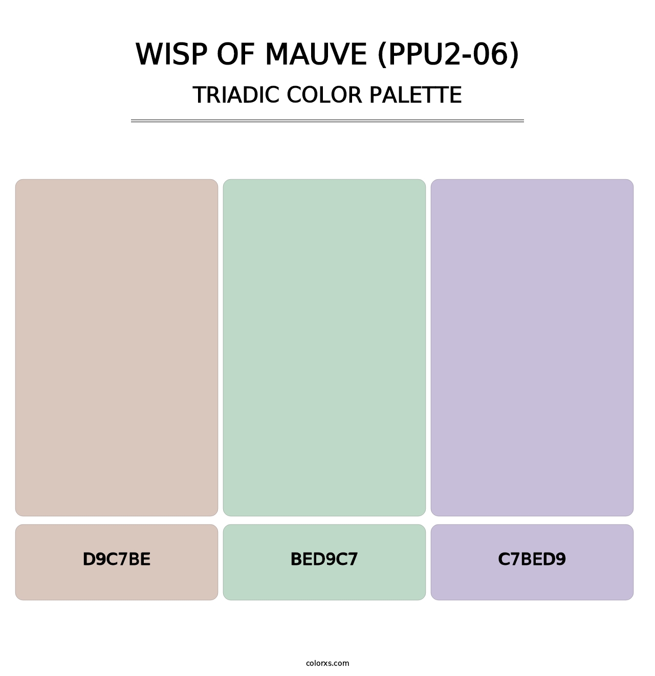 Wisp Of Mauve (PPU2-06) - Triadic Color Palette