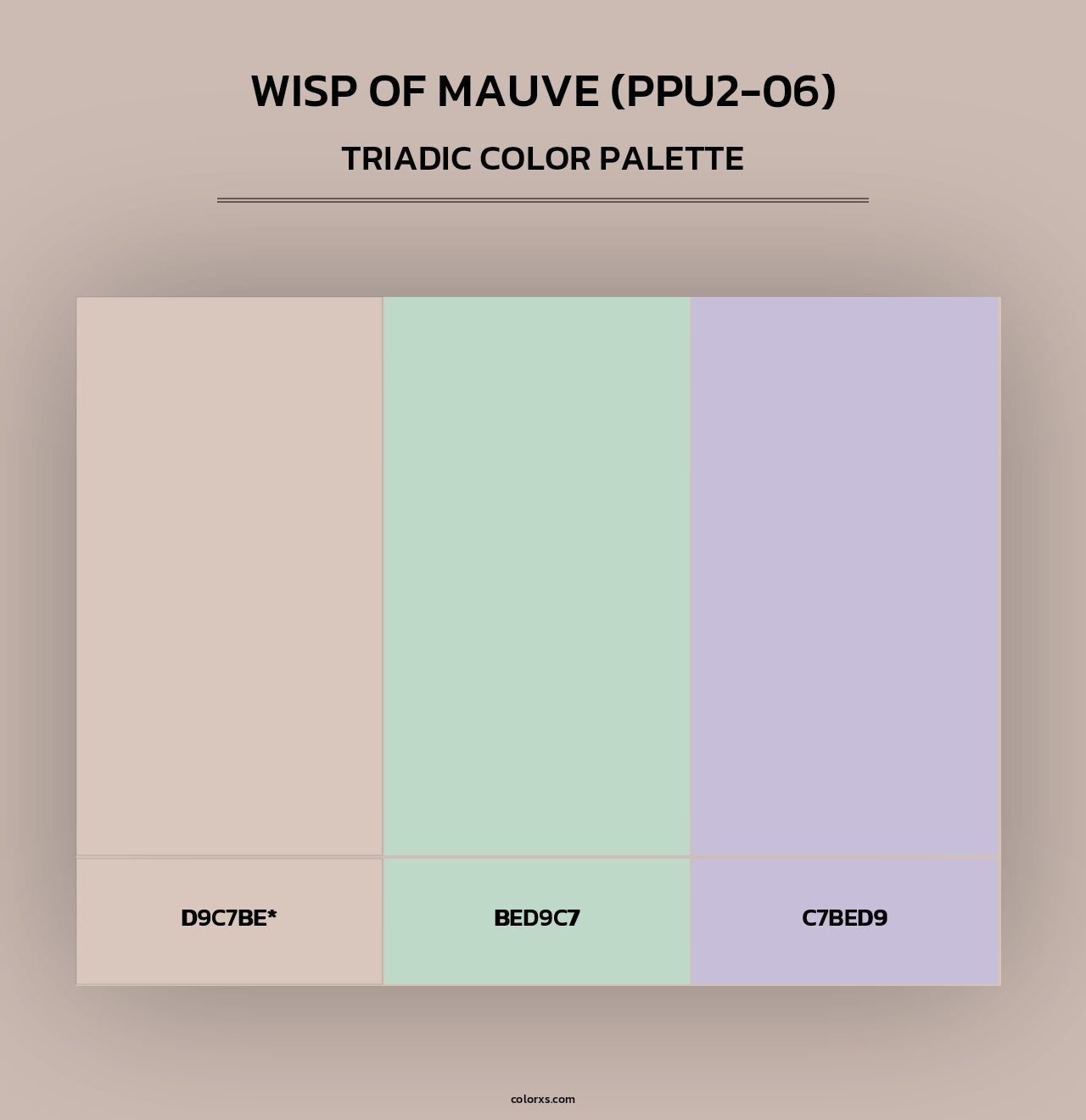 Wisp Of Mauve (PPU2-06) - Triadic Color Palette