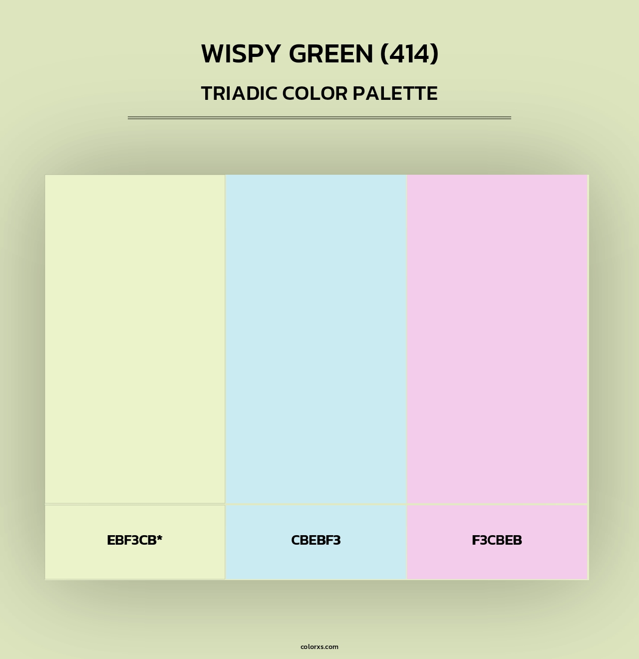 Wispy Green (414) - Triadic Color Palette