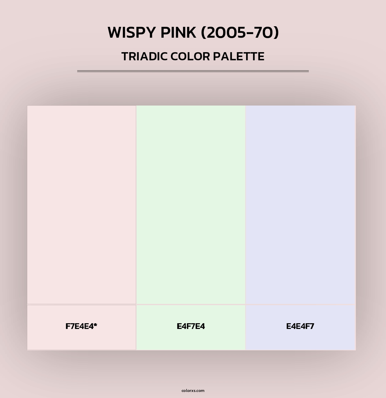 Wispy Pink (2005-70) - Triadic Color Palette