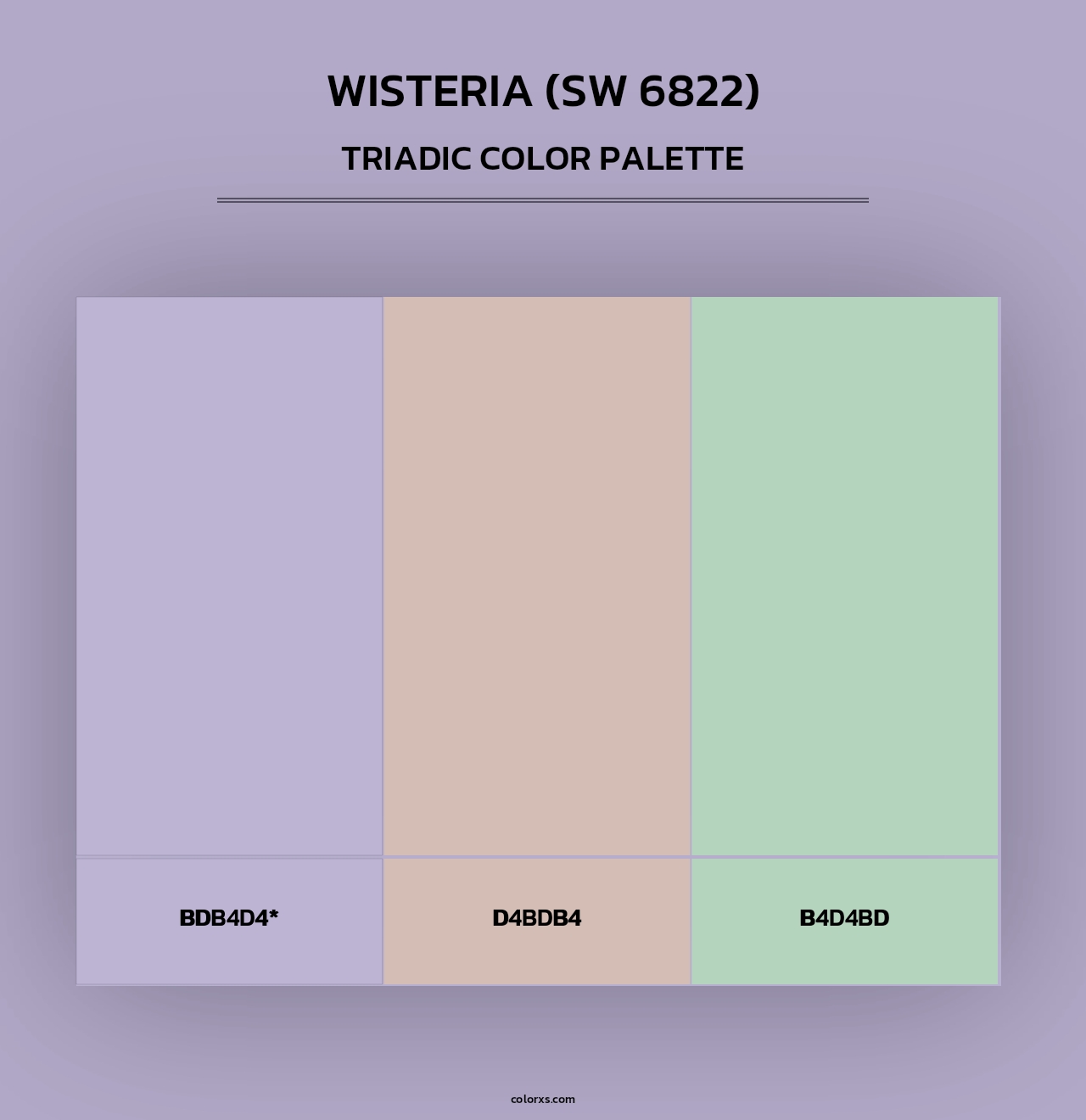 Wisteria (SW 6822) - Triadic Color Palette