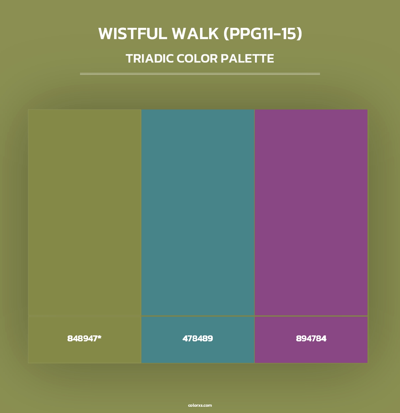 Wistful Walk (PPG11-15) - Triadic Color Palette