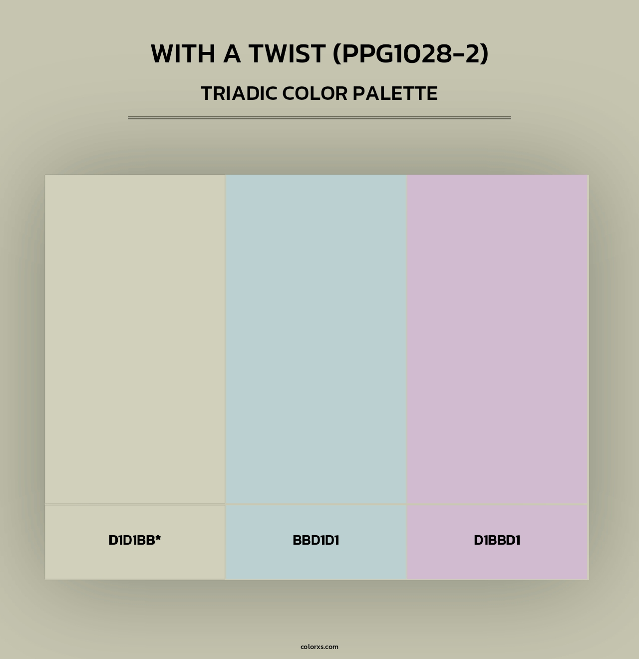With A Twist (PPG1028-2) - Triadic Color Palette