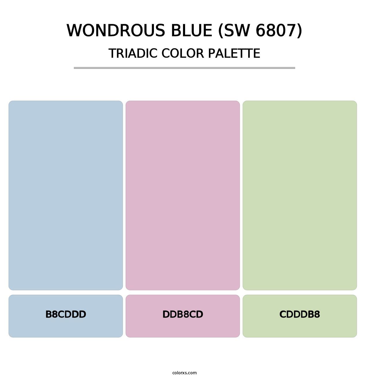 Wondrous Blue (SW 6807) - Triadic Color Palette