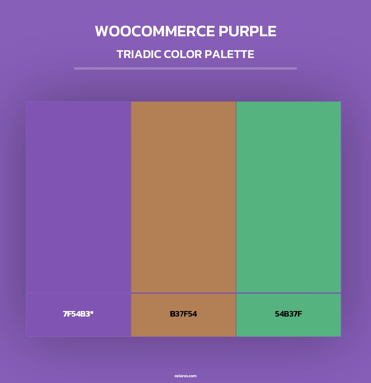 WooCommerce Purple - Triadic Color Palette
