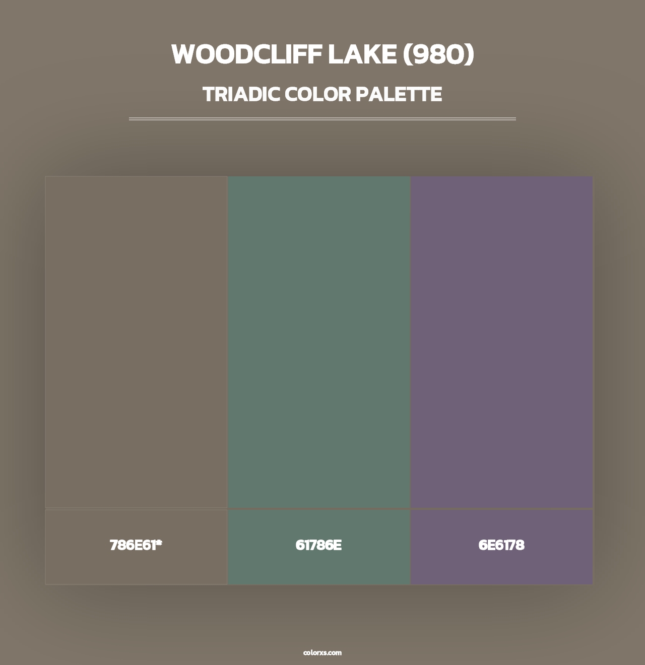 Woodcliff Lake (980) - Triadic Color Palette