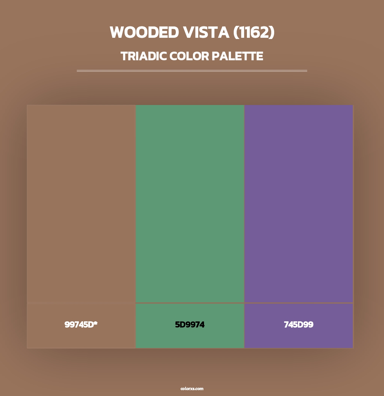 Wooded Vista (1162) - Triadic Color Palette