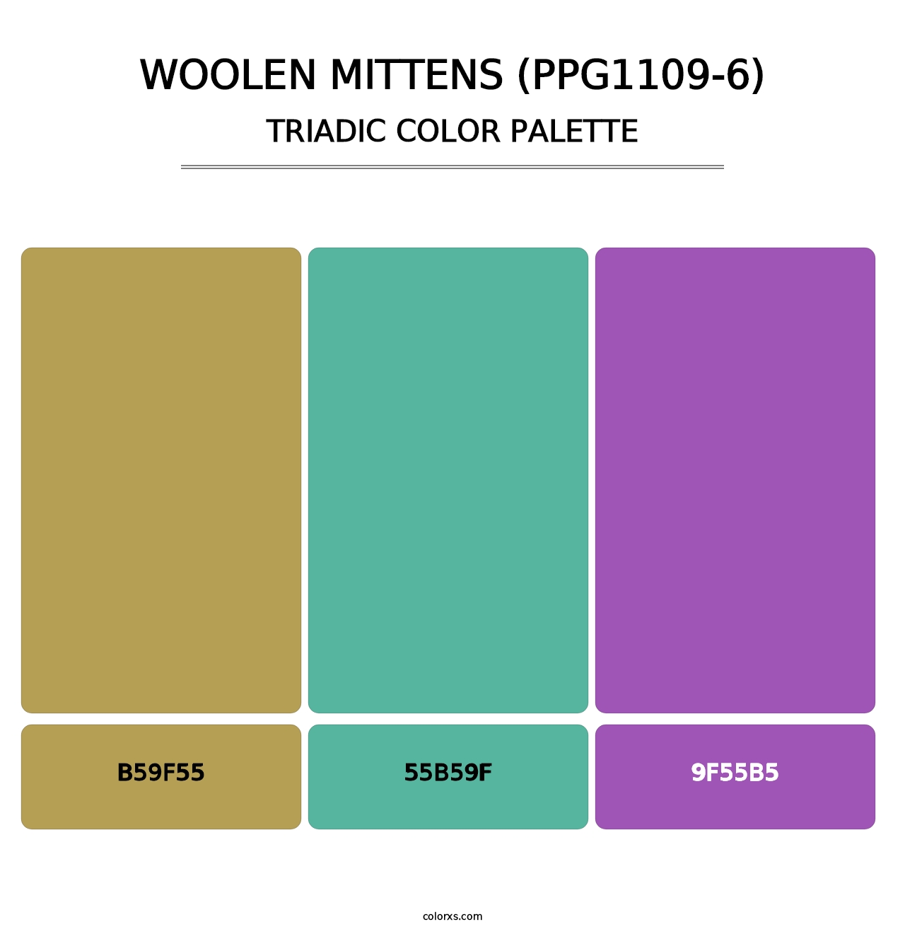 Woolen Mittens (PPG1109-6) - Triadic Color Palette