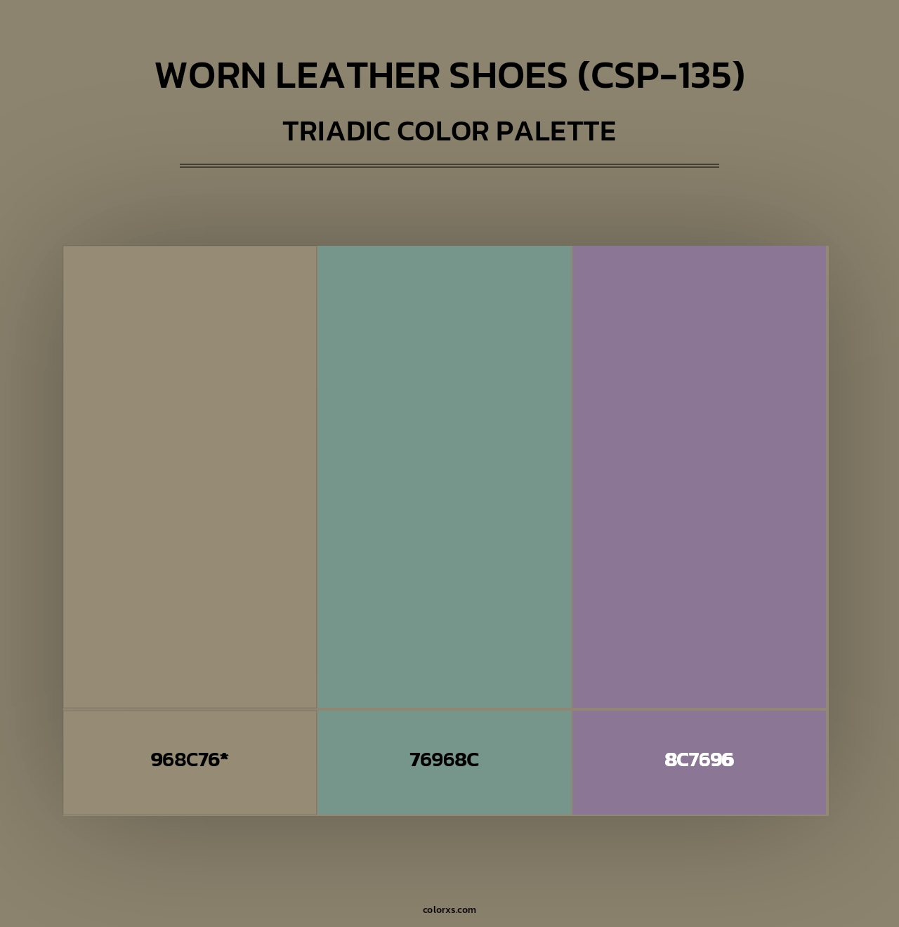 Worn Leather Shoes (CSP-135) - Triadic Color Palette