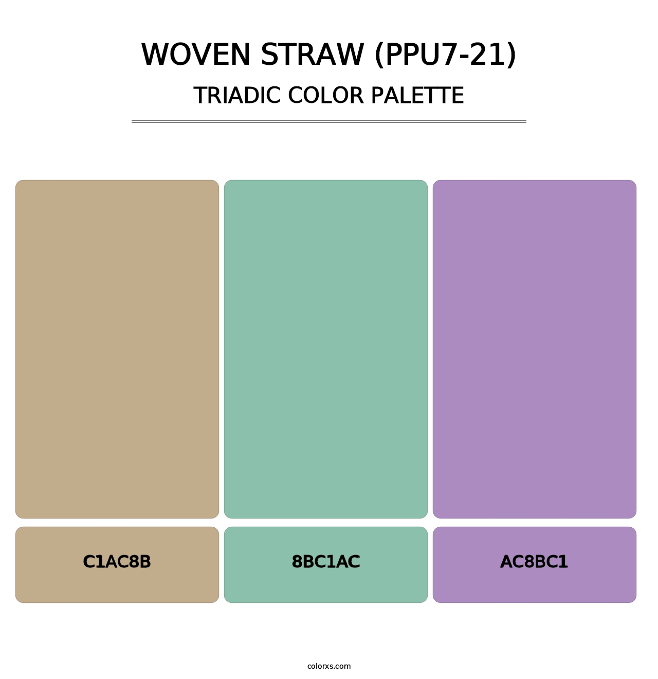 Woven Straw (PPU7-21) - Triadic Color Palette
