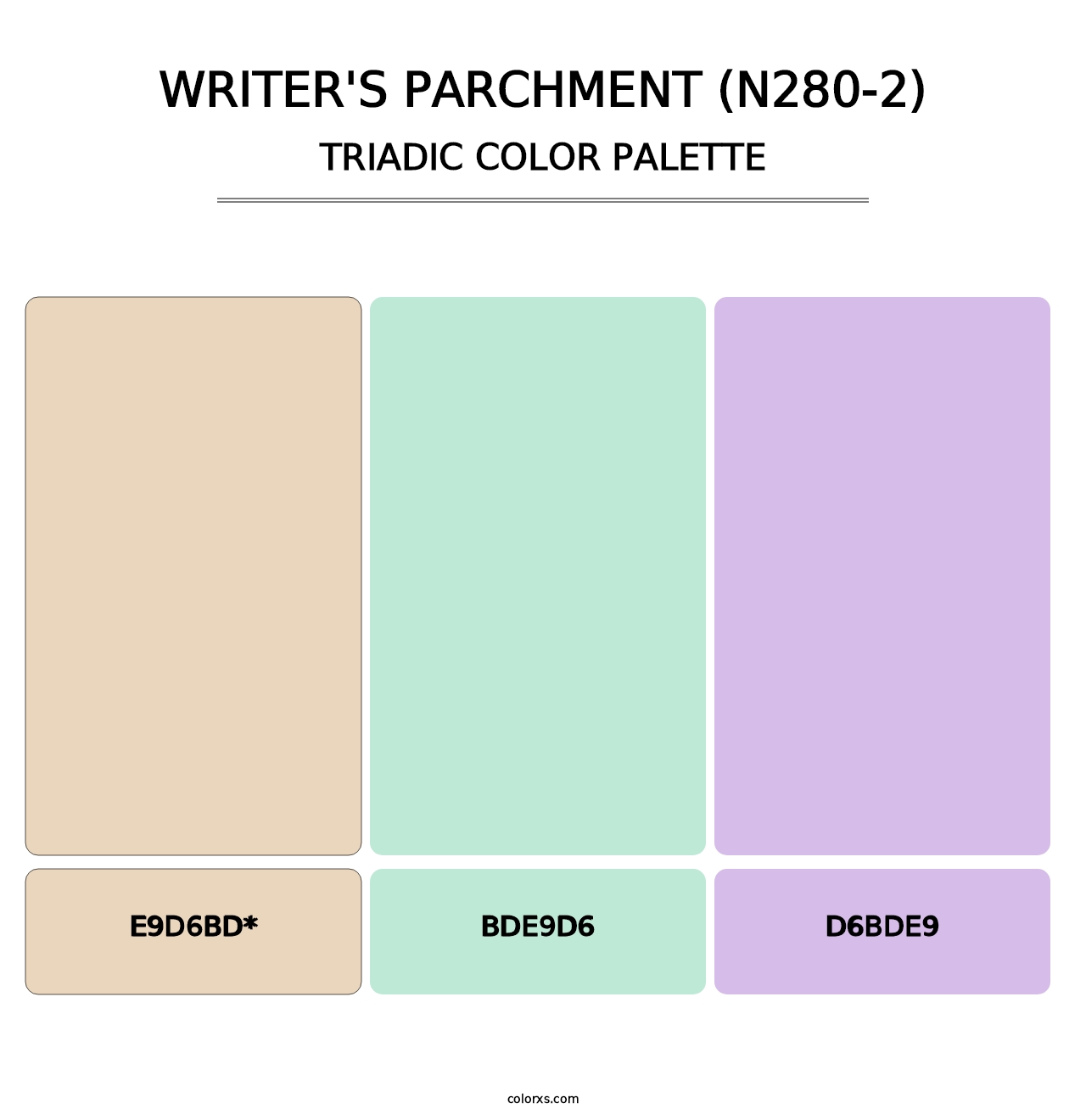 Writer'S Parchment (N280-2) - Triadic Color Palette