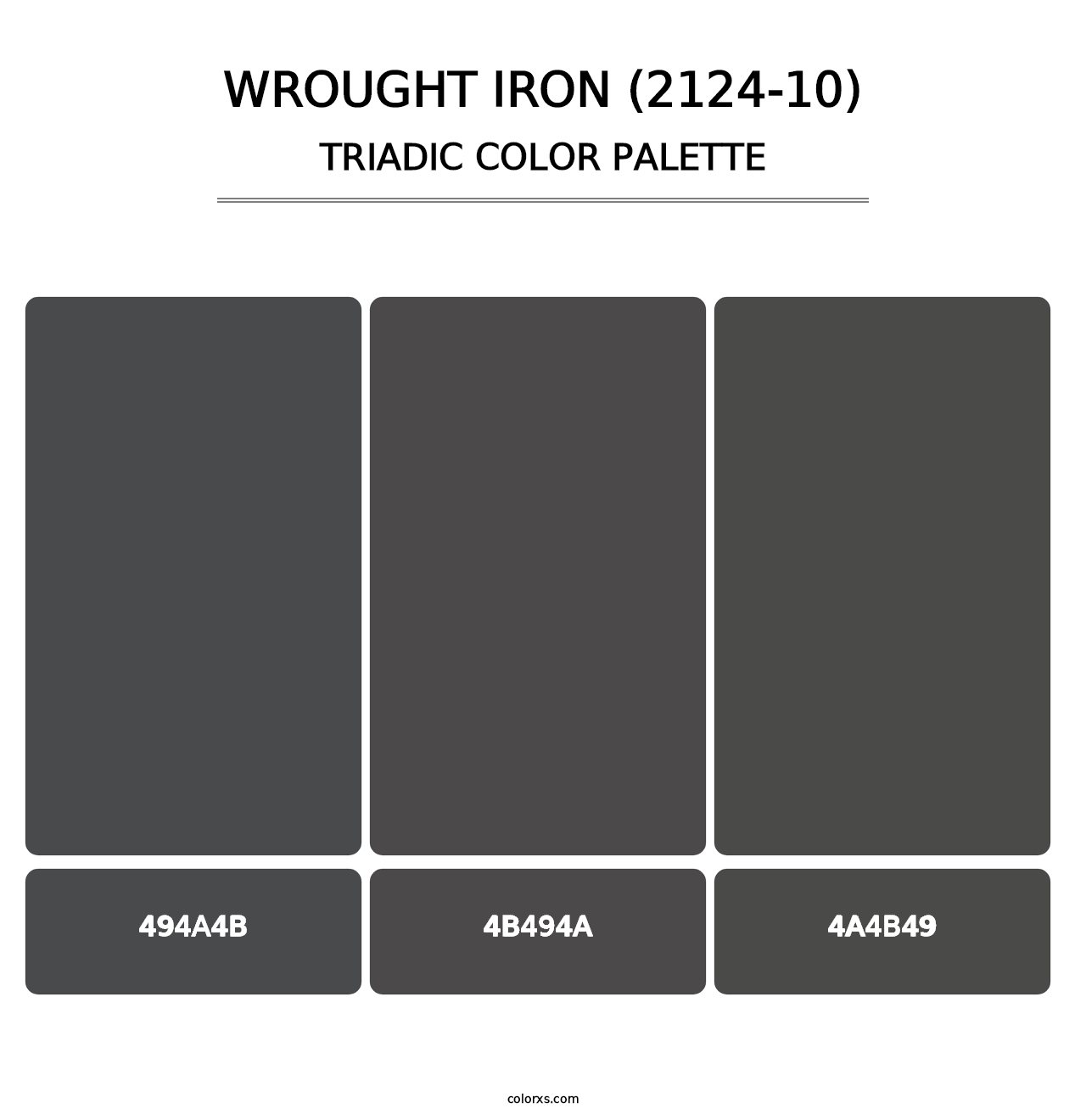 Wrought Iron (2124-10) - Triadic Color Palette