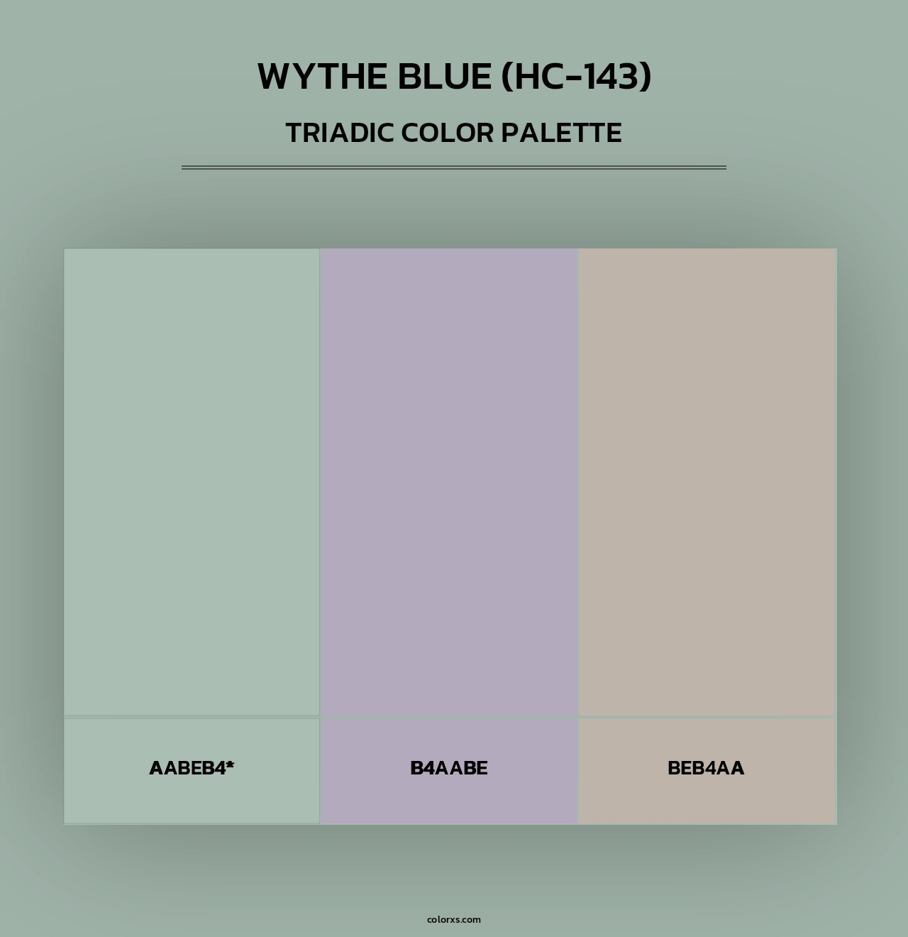Wythe Blue (HC-143) - Triadic Color Palette